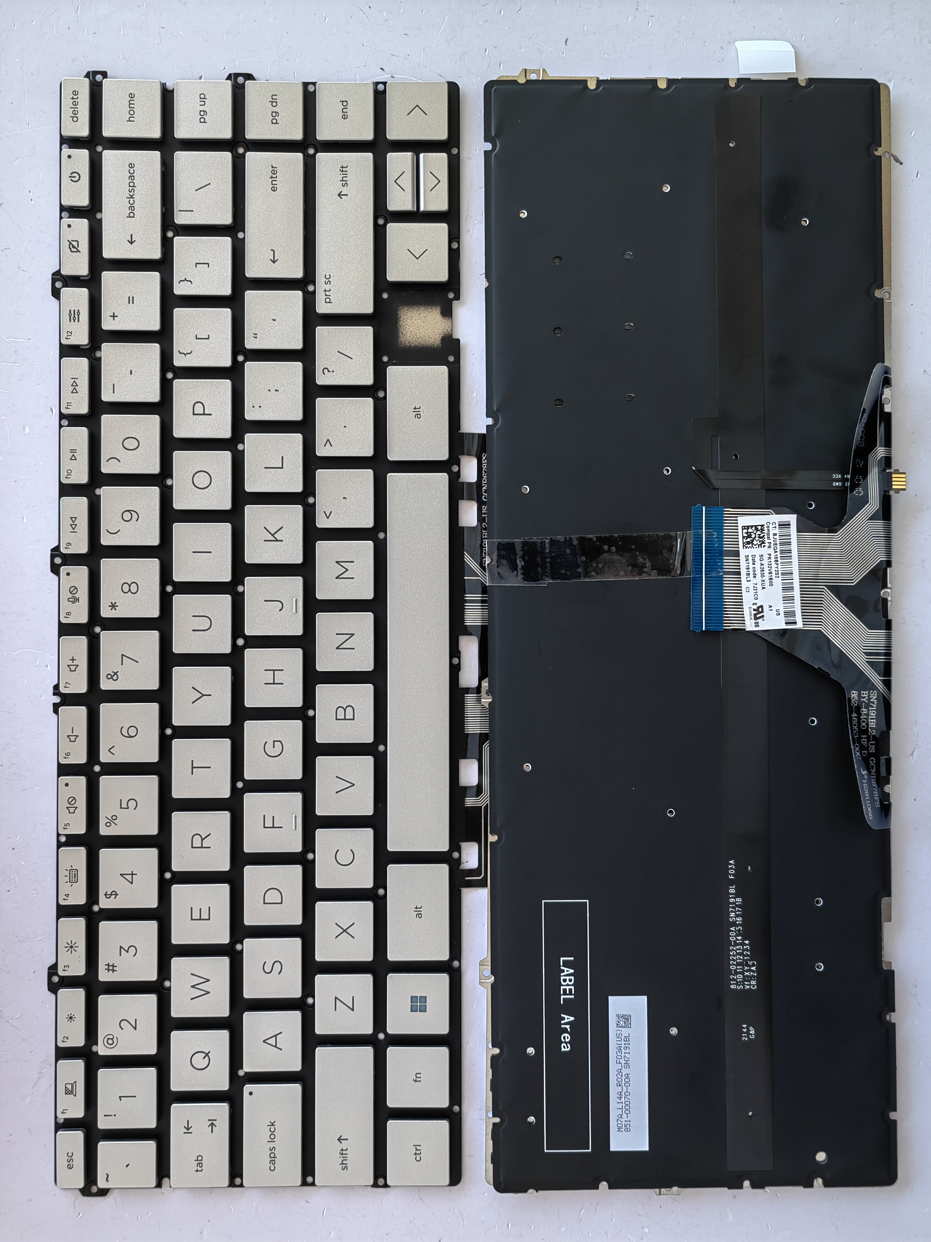 Picture of New Replacement Laptop Keyboard For HP 13-AY/13-BA/TPN-147/envy 15-es SILVER Backlit US Layout